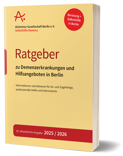 Cover Ratgeber der Alzheimer Gesellschaft Berlin 2025/26